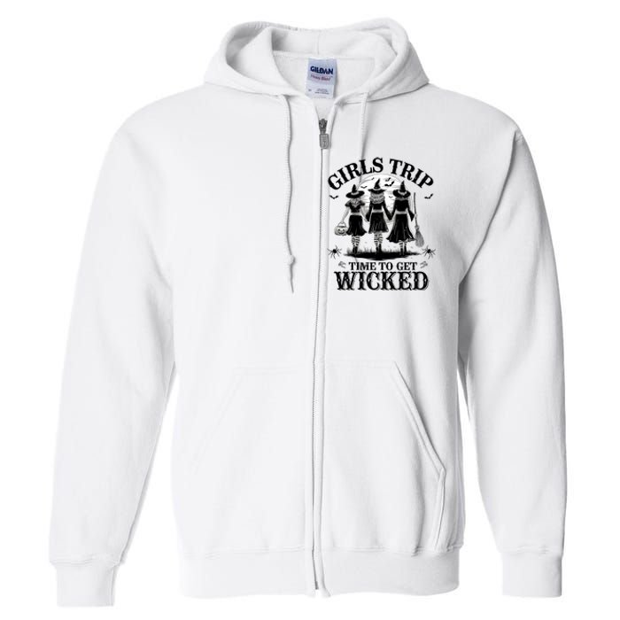 G.I.R.L.S Trip Salem Basic Witch Halloween Full Zip Hoodie