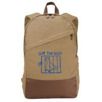Got Too Silly Funny Duck, Silly Goose Funny, meme Cotton Canvas Backpack