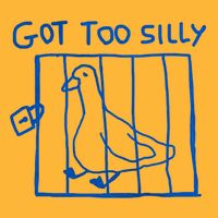 Got Too Silly Funny Duck, Silly Goose Funny, meme Sustainable Knit Beanie