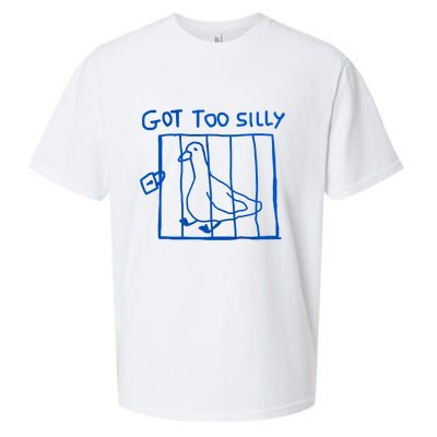 Got Too Silly Funny Duck, Silly Goose Funny, meme Sueded Cloud Jersey T-Shirt