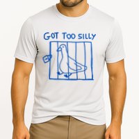 Got Too Silly Funny Duck, Silly Goose Funny, meme Cooling Performance Crew T-Shirt