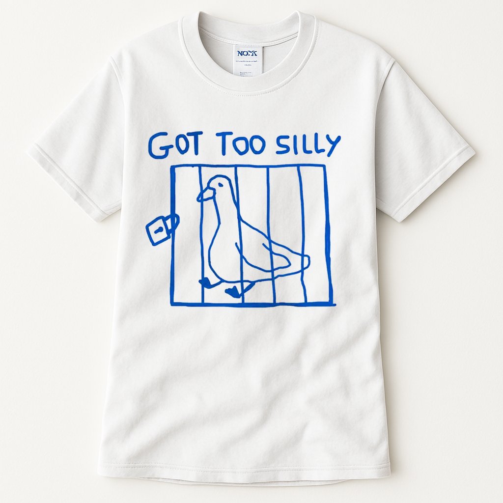 Got Too Silly Funny Duck, Silly Goose Funny, meme Tall T-Shirt