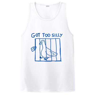 Got Too Silly Funny Duck, Silly Goose Funny, meme PosiCharge Competitor Tank