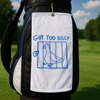 Got Too Silly Funny Duck, Silly Goose Funny, meme Golf Towel