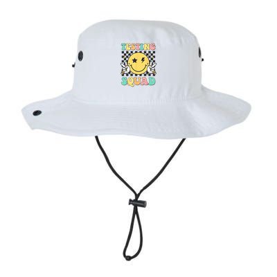 Groovy Testing Squad Smile Face Test Day Teacher Student Legacy Cool Fit Booney Bucket Hat