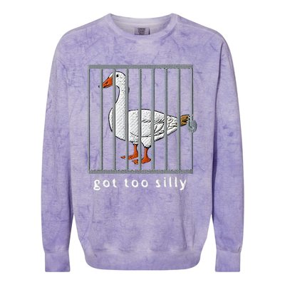 Got Too Silly Goose Colorblast Crewneck Sweatshirt