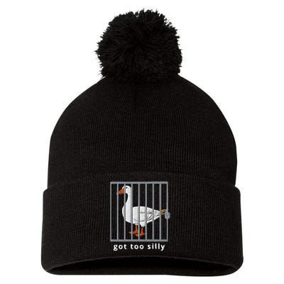 Got Too Silly Goose Pom Pom 12in Knit Beanie