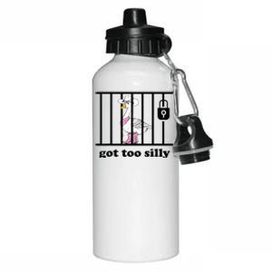 Got Too Silly Funny Silly Goose Lover Mugshot Aluminum Water Bottle