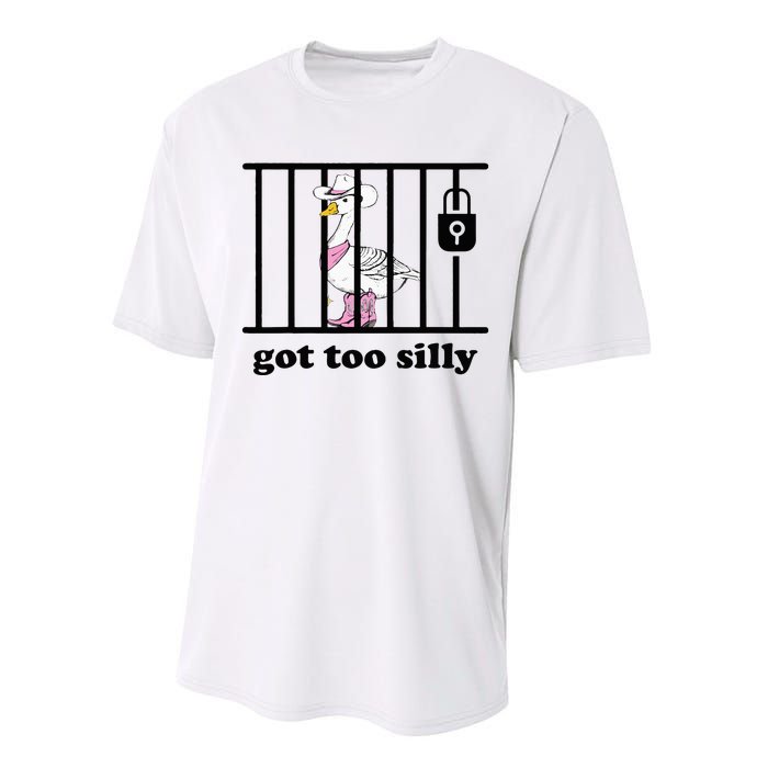 Got Too Silly Funny Silly Goose Lover Mugshot Performance Sprint T-Shirt