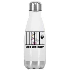 Got Too Silly Funny Silly Goose Lover Mugshot Stainless Steel Insulated Water Bottle