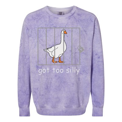 Got Too Silly  Silly Goose Colorblast Crewneck Sweatshirt