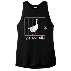 Got Too Silly  Silly Goose Ladies PosiCharge Tri-Blend Wicking Tank