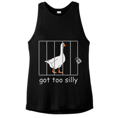 Got Too Silly  Silly Goose Ladies PosiCharge Tri-Blend Wicking Tank