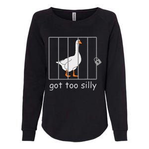 Got Too Silly  Silly Goose Womens California Wash Sweatshirt