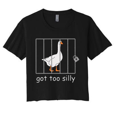 Got Too Silly  Silly Goose Women's Crop Top Tee