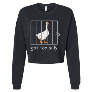 Got Too Silly  Silly Goose Cropped Pullover Crew