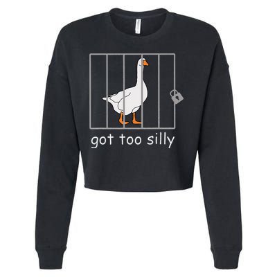 Got Too Silly  Silly Goose Cropped Pullover Crew