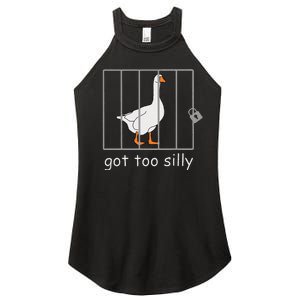 Got Too Silly  Silly Goose Women's Perfect Tri Rocker Tank