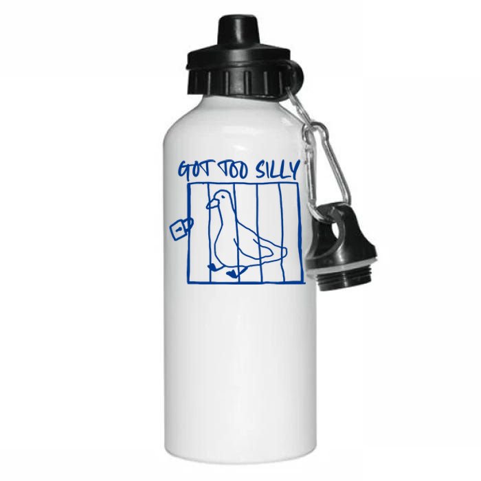 Got Too Silly Funny Silly Goose Aluminum Water Bottle