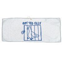 Got Too Silly Funny Silly Goose Large Microfiber Waffle Golf Towel