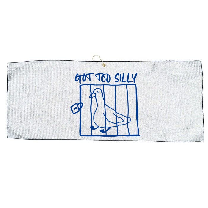 Got Too Silly Funny Silly Goose Large Microfiber Waffle Golf Towel