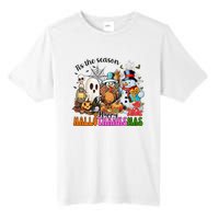 Ghost Turkey Snowman Funny Happy Hallothanksmas Gift Tall Fusion ChromaSoft Performance T-Shirt