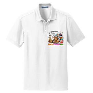 Ghost Turkey Snowman Funny Happy Hallothanksmas Gift Dry Zone Grid Polo