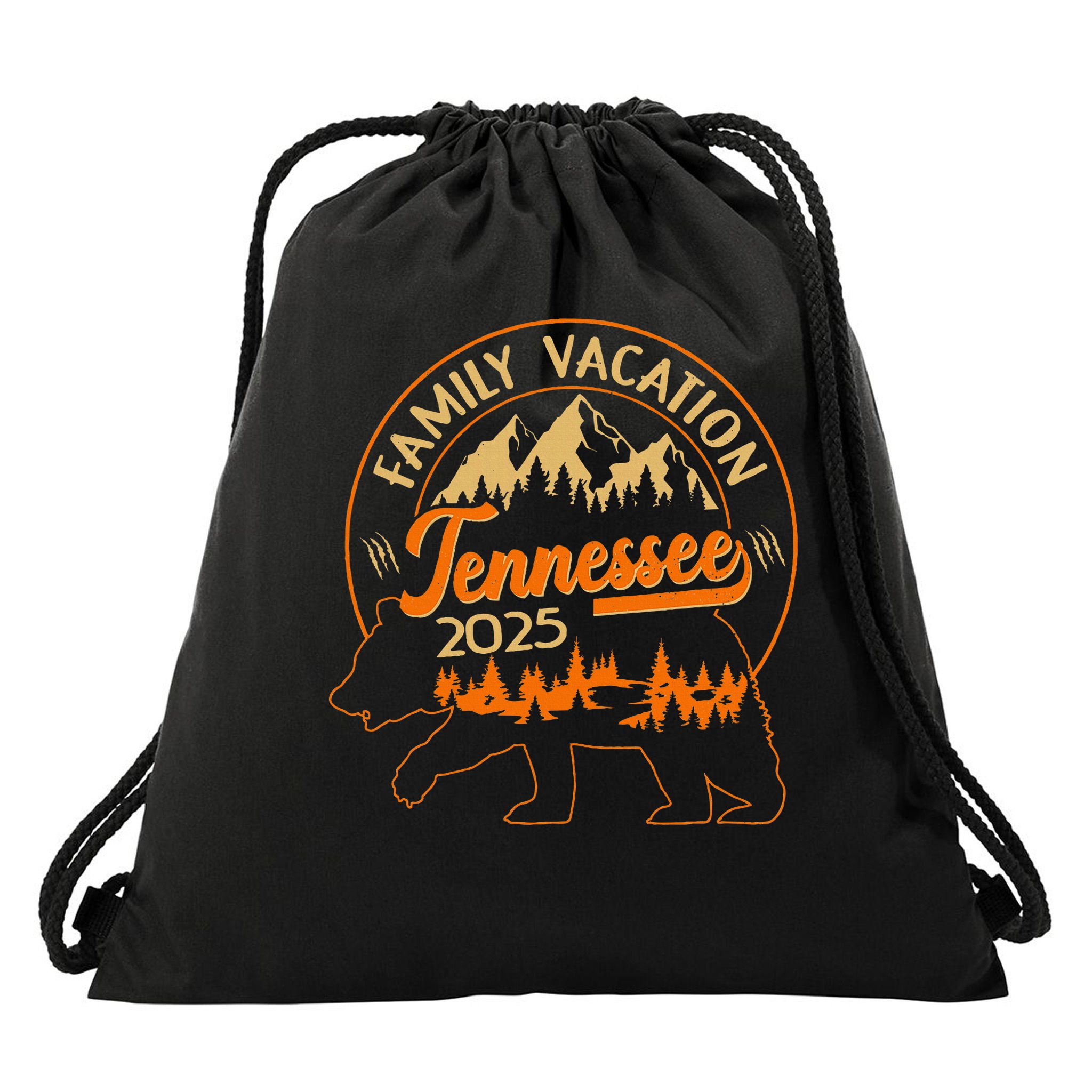 Gatlinburg Tennessee Smoky Mountains 2025 Family Vacation Drawstring Bag
