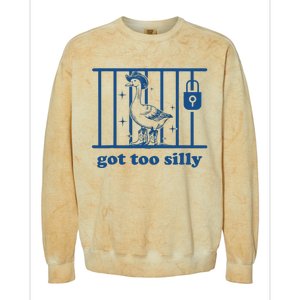 Got Too Silly Silly Goose Colorblast Crewneck Sweatshirt