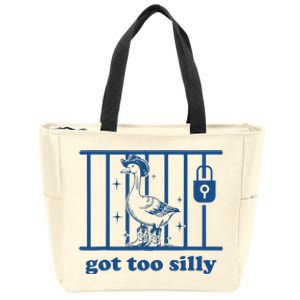 Got Too Silly Silly Goose Zip Tote Bag