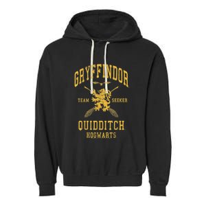 Gryffindor Team Seeker Hogwarts Quidditch Garment-Dyed Fleece Hoodie