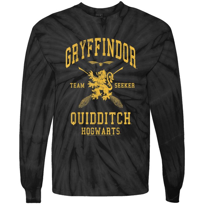 Gryffindor Team Seeker Hogwarts Quidditch Tie-Dye Long Sleeve Shirt