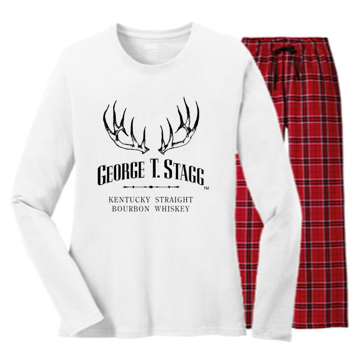 George T. Stagg Vintage Bourbon Distillery Women's Long Sleeve Flannel Pajama Set 