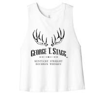 George T. Stagg Vintage Bourbon Distillery Women's Racerback Cropped Tank