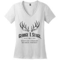 George T. Stagg Vintage Bourbon Distillery Women's V-Neck T-Shirt