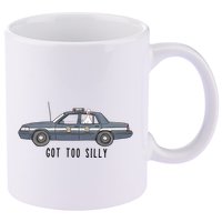 Got Too Silly Goose And Playful Police Car Humor 11oz C Handle Ceramic Mug