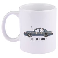 Got Too Silly Goose And Playful Police Car Humor 11oz C Handle Ceramic Mug