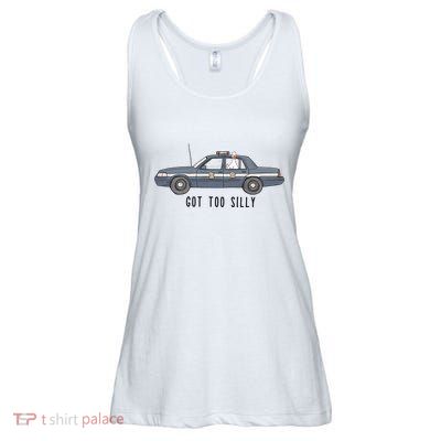 Got Too Silly Goose And Playful Police Car Humor Ladies Essential Flowy Tank