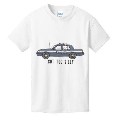 Got Too Silly Goose And Playful Police Car Humor Kids T-Shirt