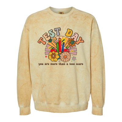 Groovy Teacher Shirt You Are More Than a Test Score Test Day Colorblast Crewneck Sweatshirt