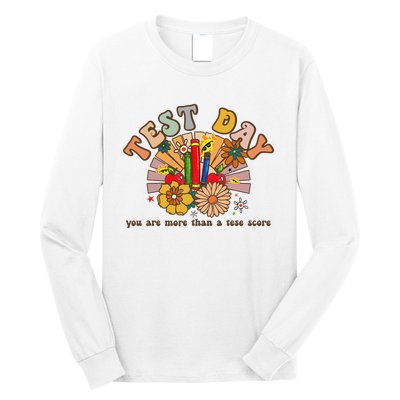 Groovy Teacher Shirt You Are More Than a Test Score Test Day Long Sleeve Shirt