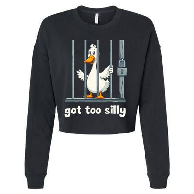 Got Too Silly Goose Cropped Pullover Crew