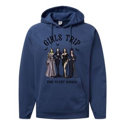 Girls Trip Salem Time To Get Wicked Halloween Witch Performance Fleece Hoodie