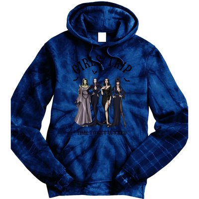 Girls Trip Salem Time To Get Wicked Halloween Witch Tie Dye Hoodie