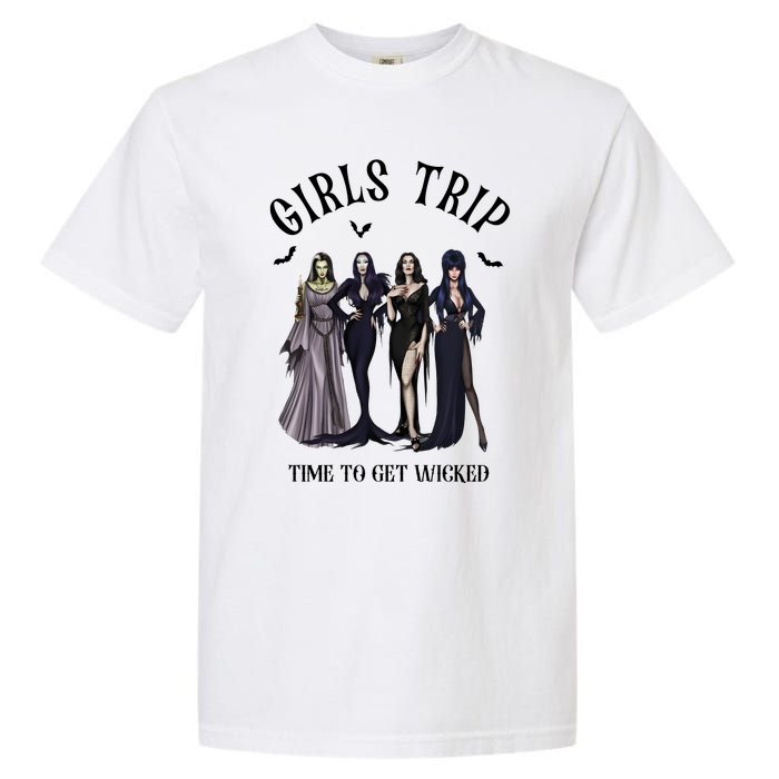 Girls Trip Salem Time To Get Wicked Halloween Witch Garment-Dyed Heavyweight T-Shirt