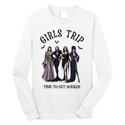 Girls Trip Salem Time To Get Wicked Halloween Witch Long Sleeve Shirt