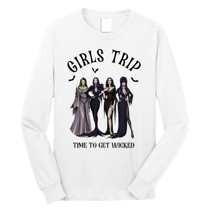 Girls Trip Salem Time To Get Wicked Halloween Witch Long Sleeve Shirt