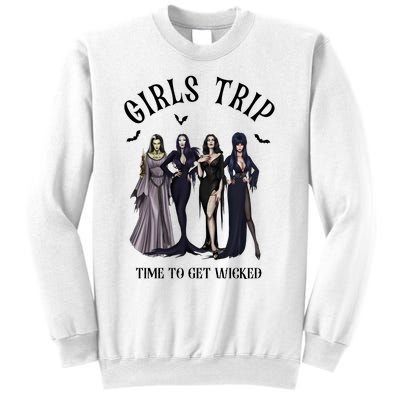 Girls Trip Salem Time To Get Wicked Halloween Witch Sweatshirt