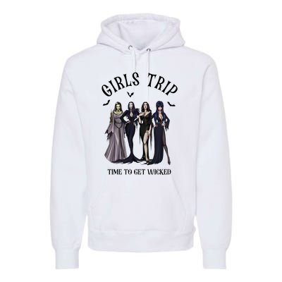 Girls Trip Salem Time To Get Wicked Halloween Witch Premium Hoodie