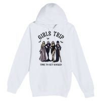 Girls Trip Salem Time To Get Wicked Halloween Witch Premium Pullover Hoodie